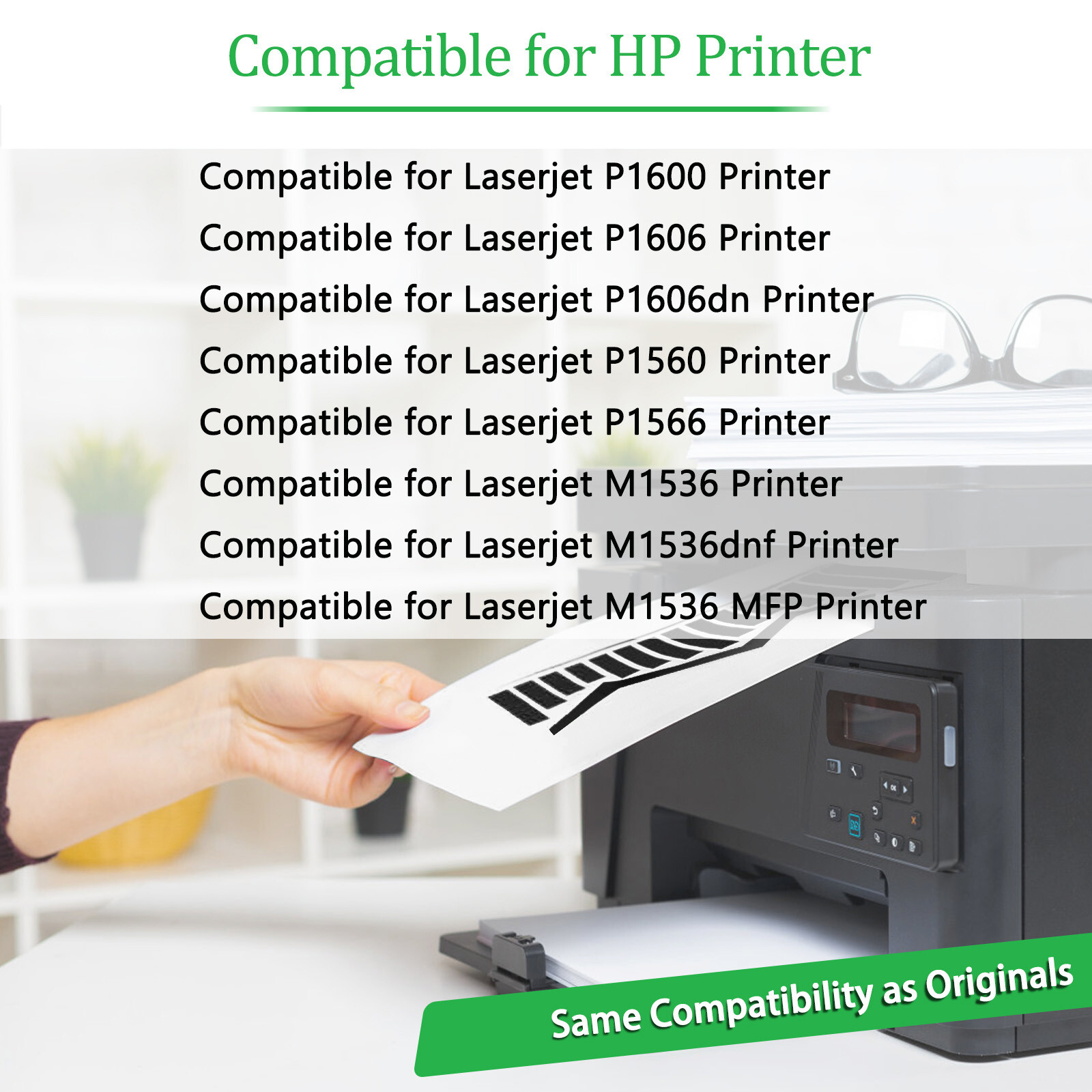 2PK CE278A 78A Ink Toner Compatible with HP LaserJet P1606dn M1536dnf MFP Black