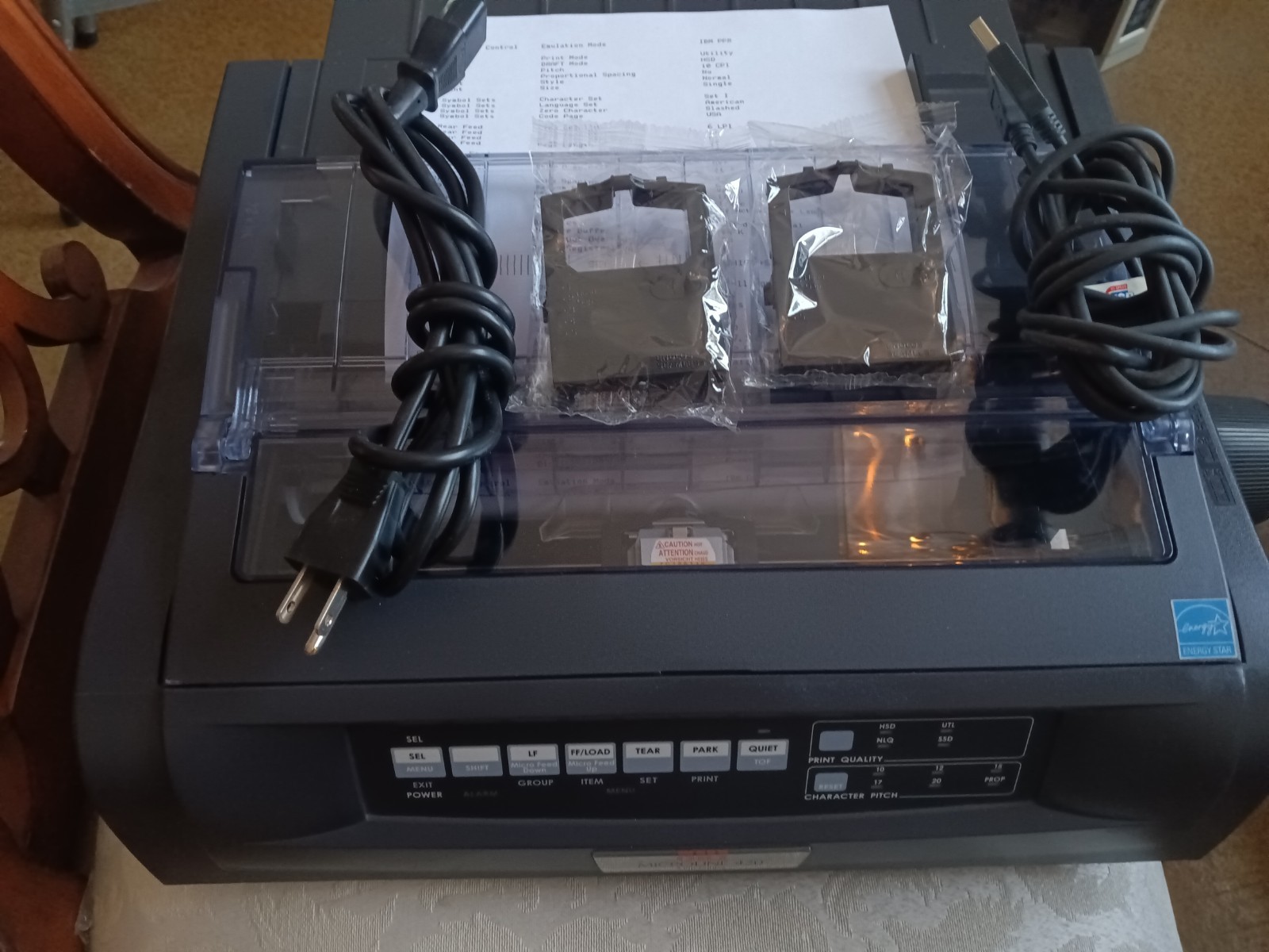 Re Conditioned Oki MICROLINE 420 Black Oki Data Dot Matrix Printer, Excellent!