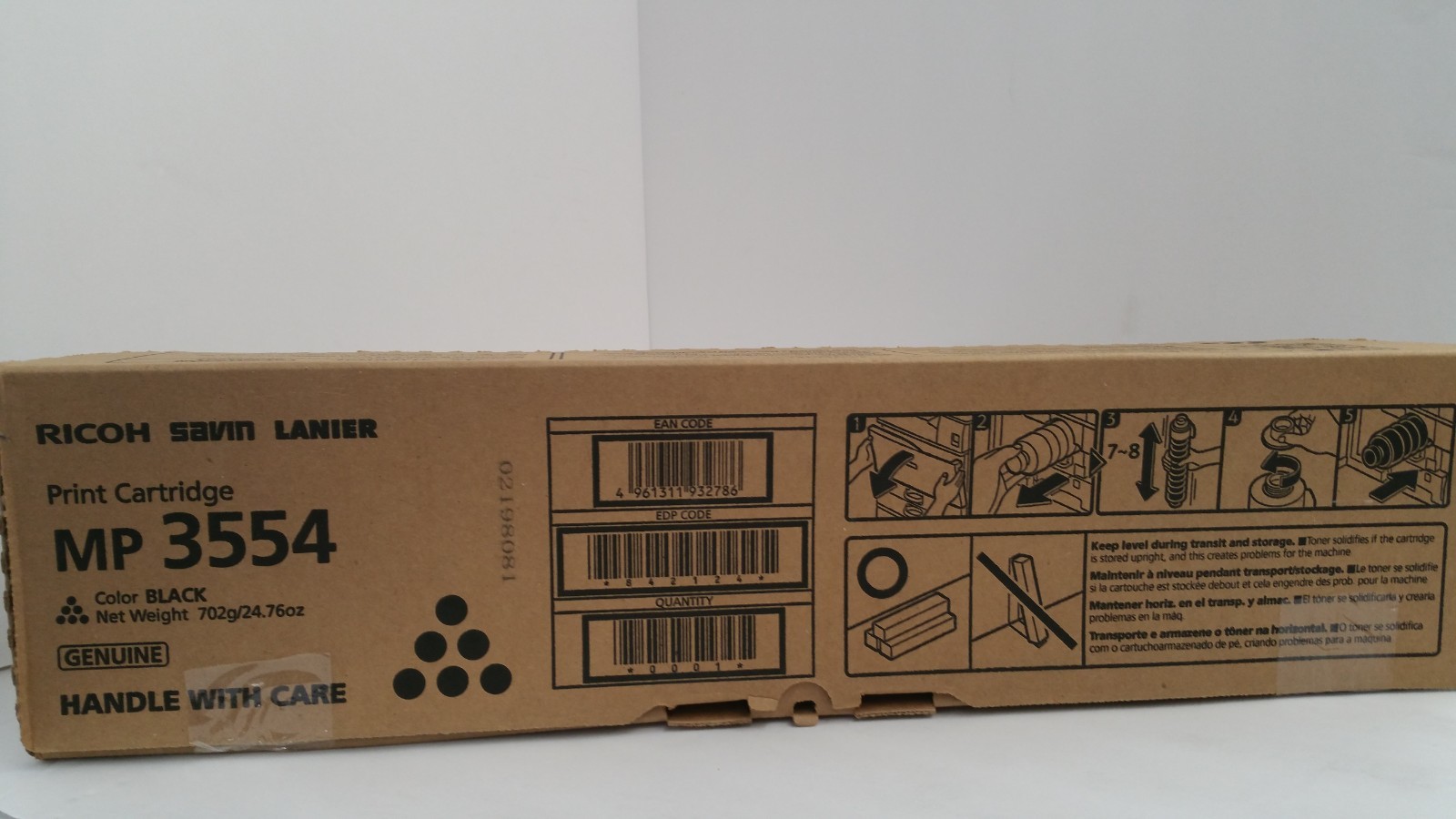 Ricoh MP 3554 Toner Cartridge – Part# 842124 (aka 841993) – 24,000 page yield