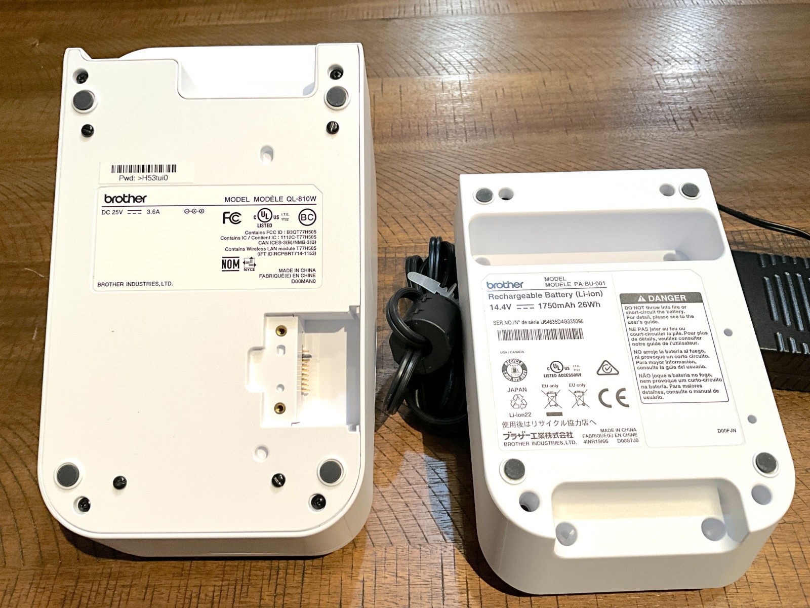 Brother QL-810W Label Printer with 1750mAh Battery (PABU001)