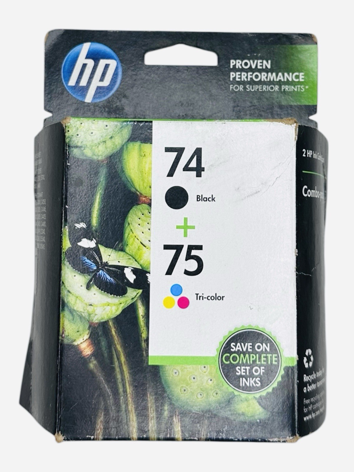OEM New HP 74 75 Combo 2pk Ink Cartridges – Black, Tri-color (CC659FN) Expired