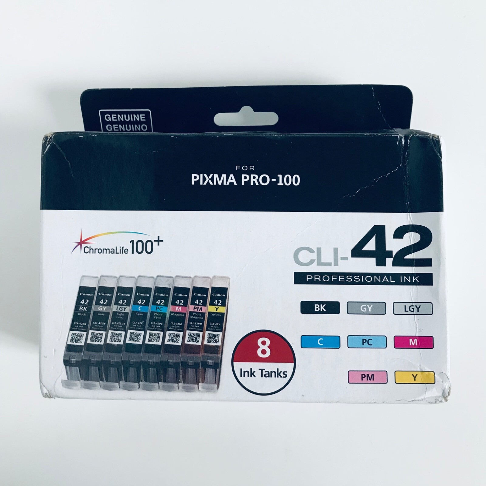 Canon 6384B007 Genuine CLI-42 Ink Cartridges Value 8 Pack Set Sealed OEM