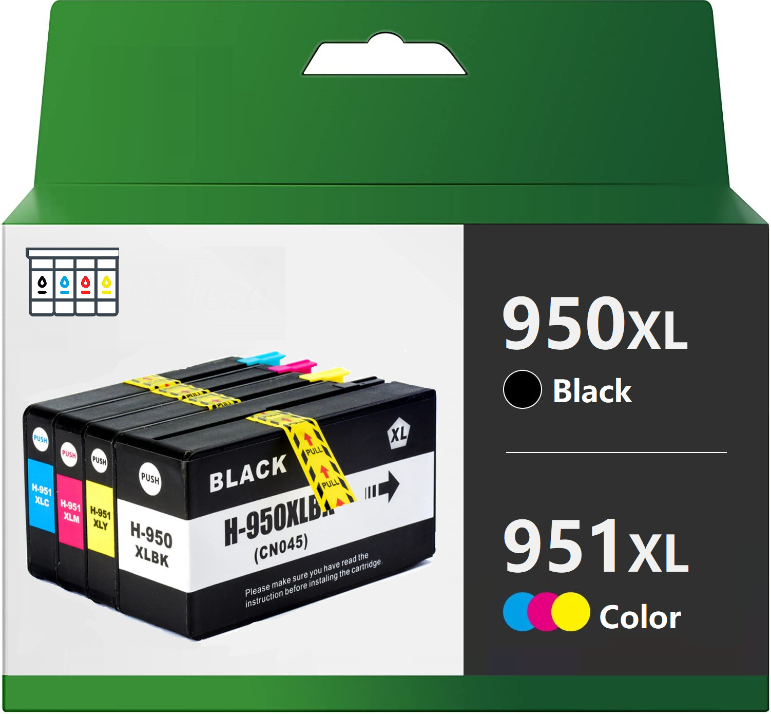 4 PACK Ink Cartridges for HP 950XL 951XL OfficeJet Pro 8610 8100 8615 8620 8625