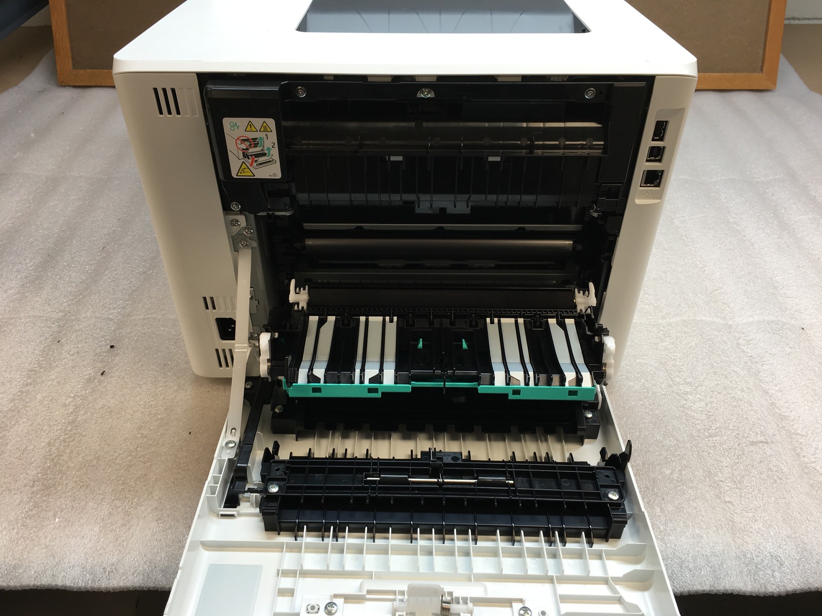 HP Color LaserJet E45028dn Duplex Printer 3QA35A Toner Included 2.2K page count