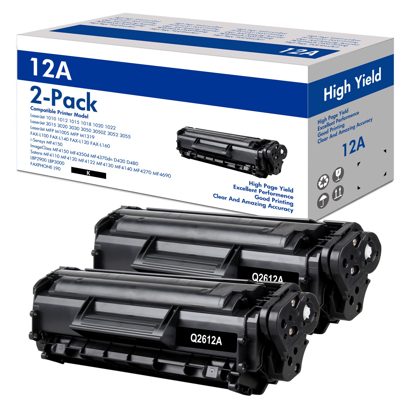 Q2612A Black Toner Cartridge for HP 12A LaserJet 1020 1022 1022N 1022NW Printers