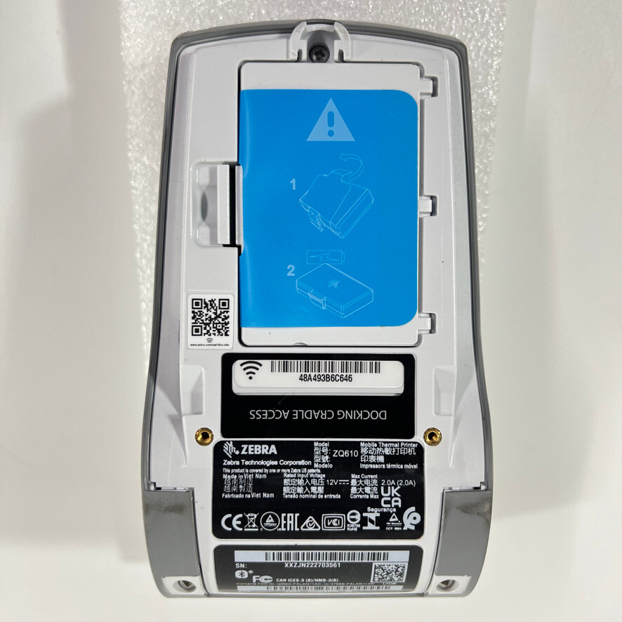 Zebra Label Printer Direct Thermal BlueTooth Printer , ZQ610 , 203 x 203 DPI