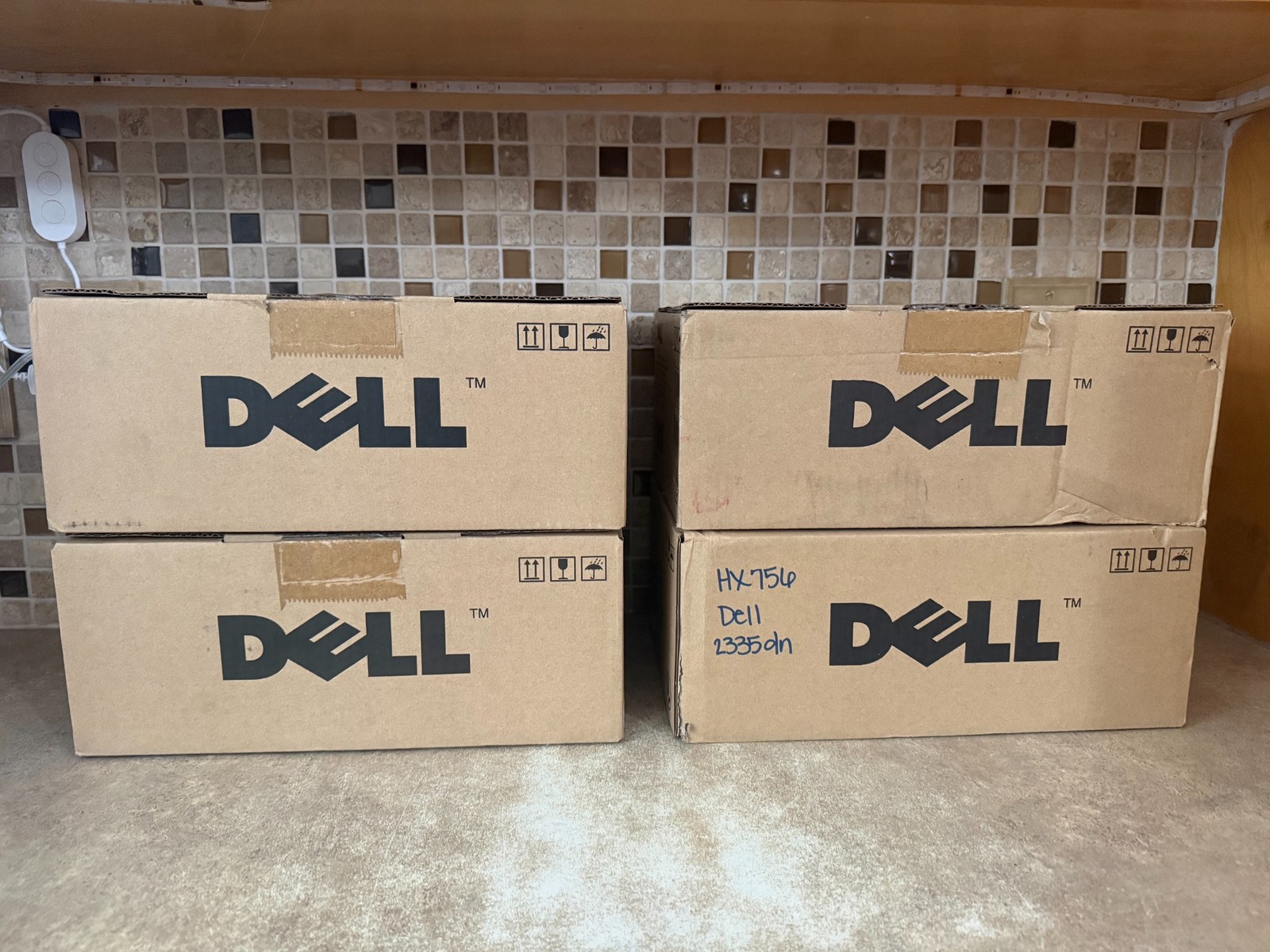 LOT OF 4 GENUINE DELL HX756 2335DN BLACK TONER CARTRIDGE