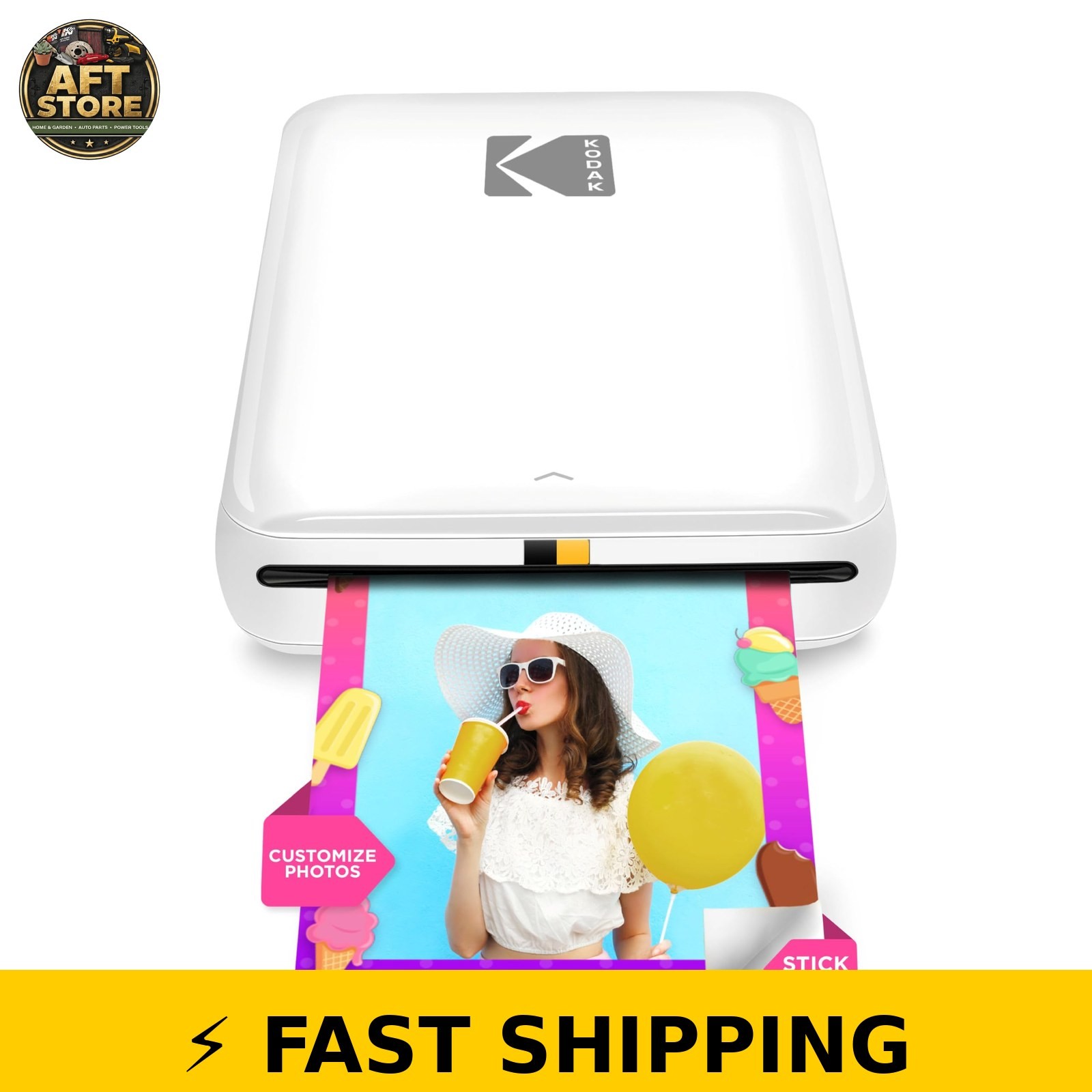 KODAK Step Instant Smartphone Photo Printer – White
