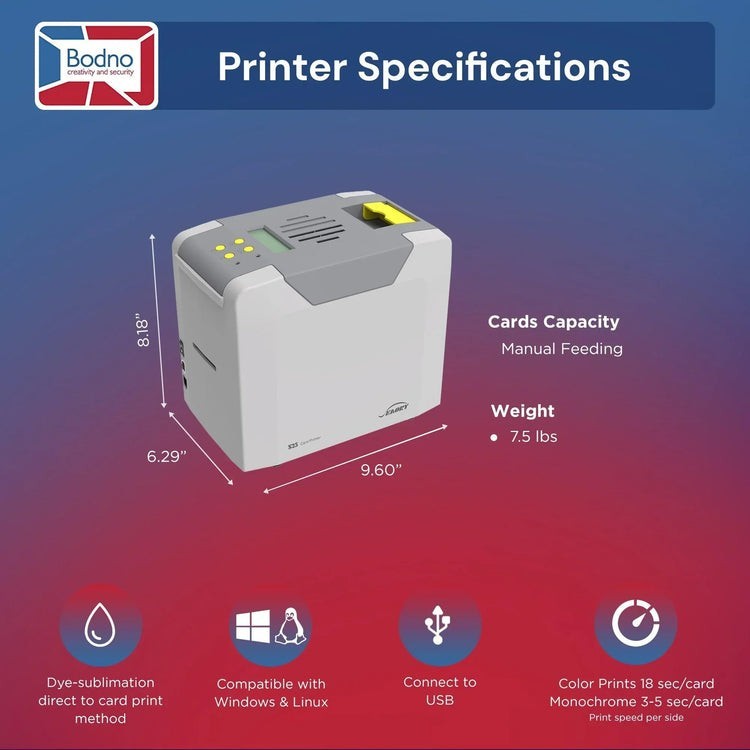 ID card Printer- grey- one sided