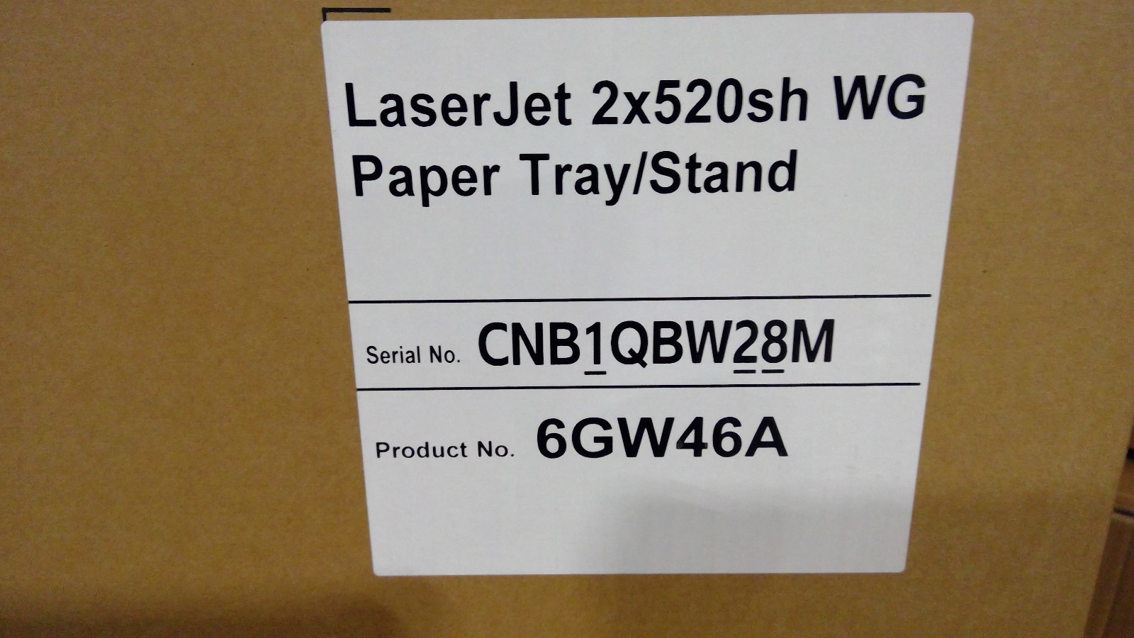 Genuine MFP E786dn/E786z 2×520 Sheet Workgroup Paper Tray and Stand 6GW46A