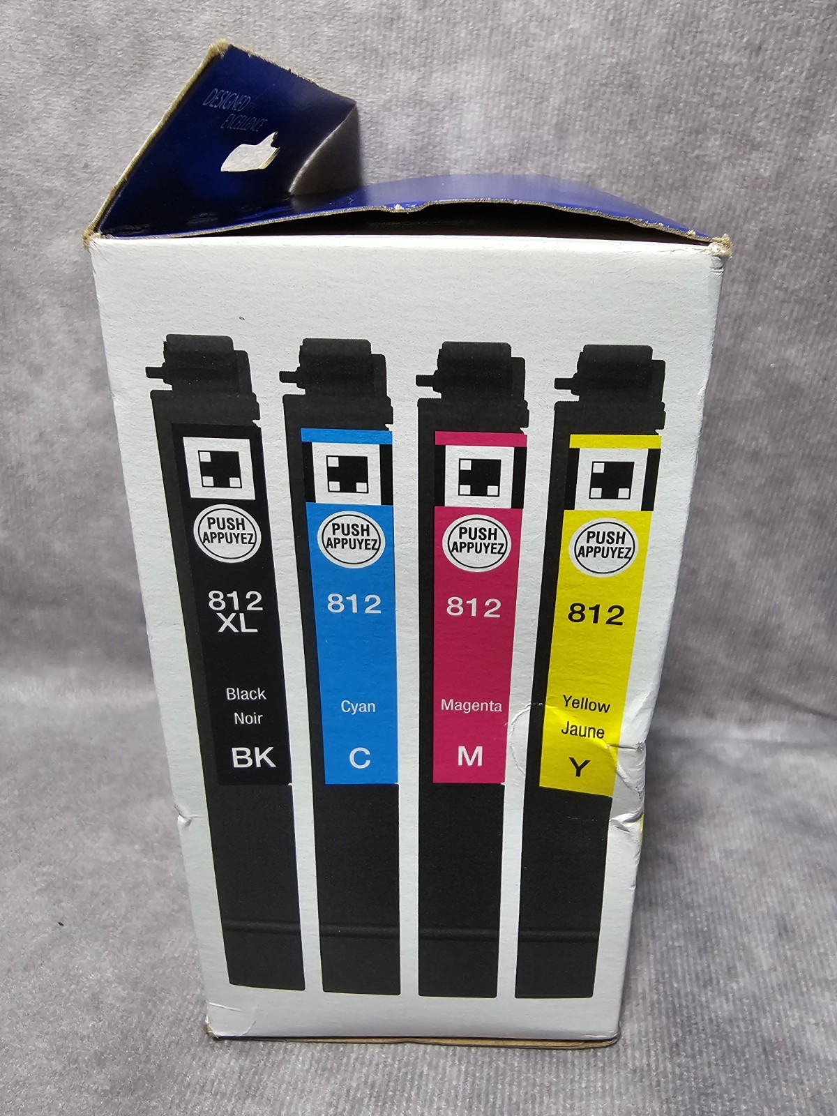 Genuine Epson 812XL Black, 812 Color Ink Cartridges OEM New Sealed EXP 01/2028+