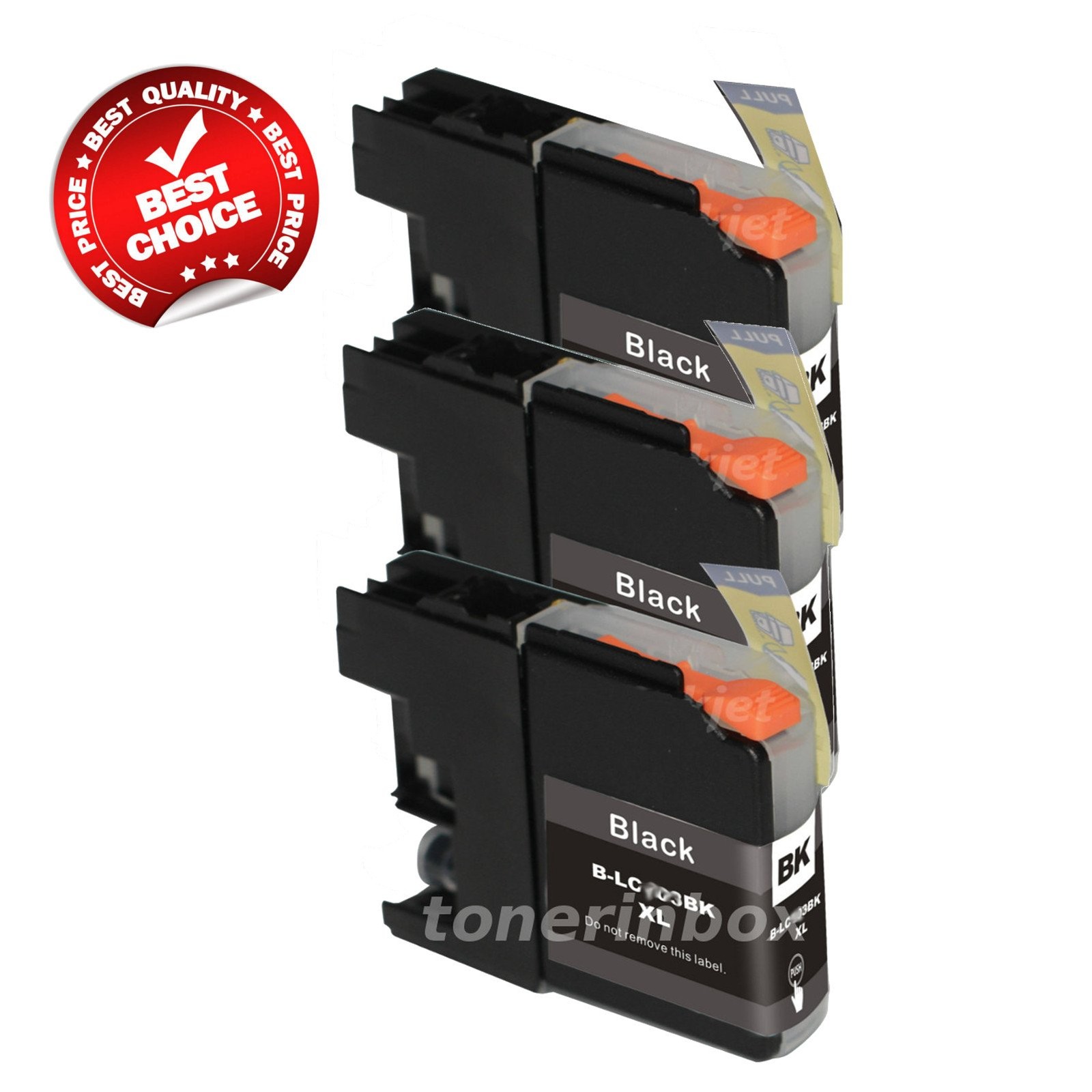 3 Black Ink For Brother LC203 LC-203 XL MFC-J4320W MFC-J4420DW MFC-J4620D w/Chip