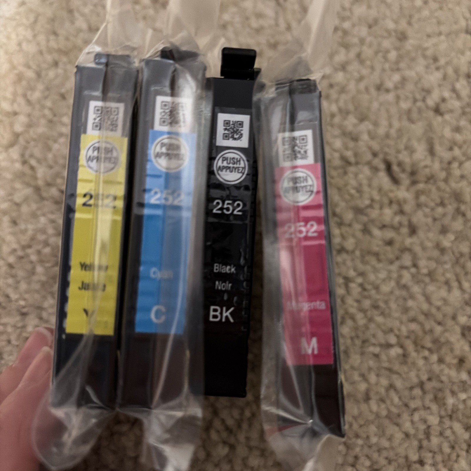 Epson 252XL/252 Black/Tri-Color Ink Cartridge – 4 Pack Sealed Bag