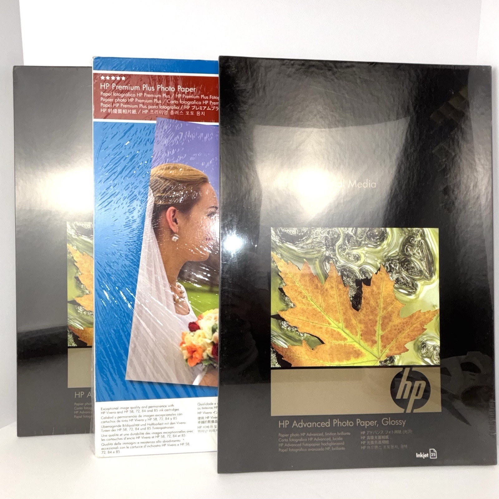 3 Packs HP Advanced Glossy/Premium Plus Satin Inkjet Photo Paper 13×19 Sealed