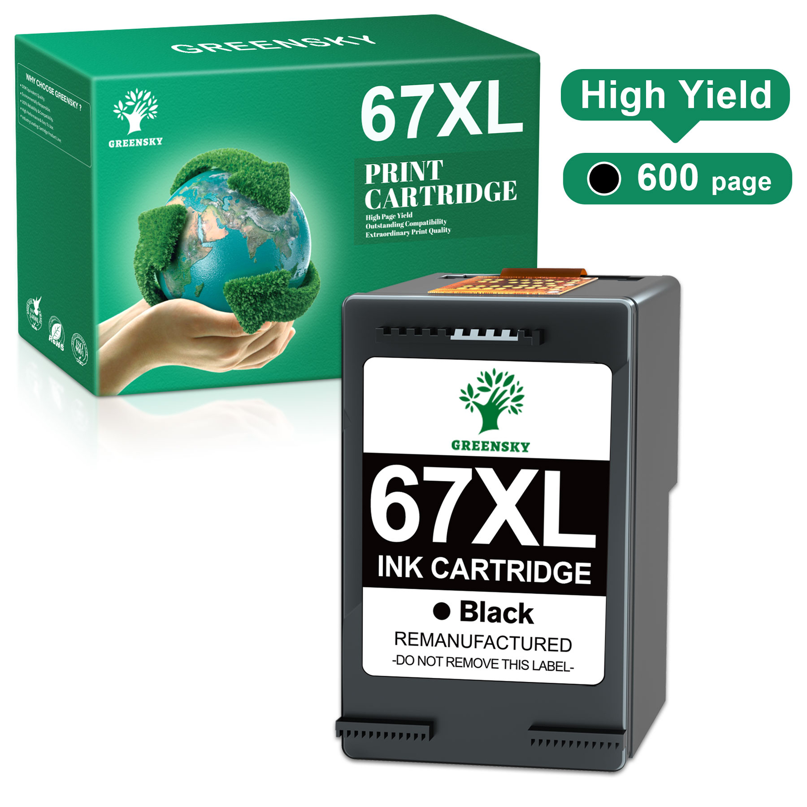 1-4PK 67xl Ink Cartridges for HP Ink 67 XL For deskjet 2700 Envy 6000 6055 6032