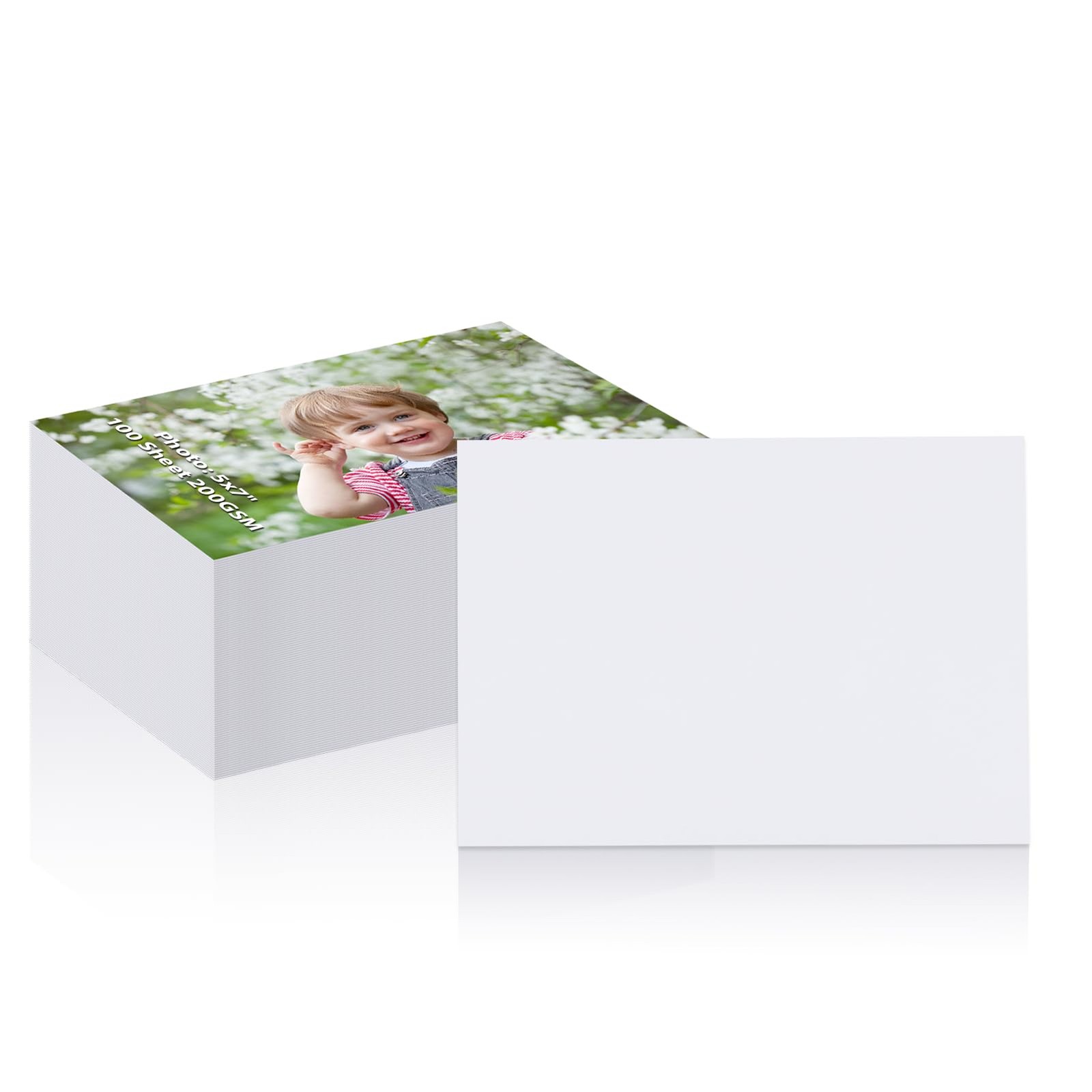 Schliersee 100 Sheets 200 GSM Printer Paper for 5×7 Photo Paper, White