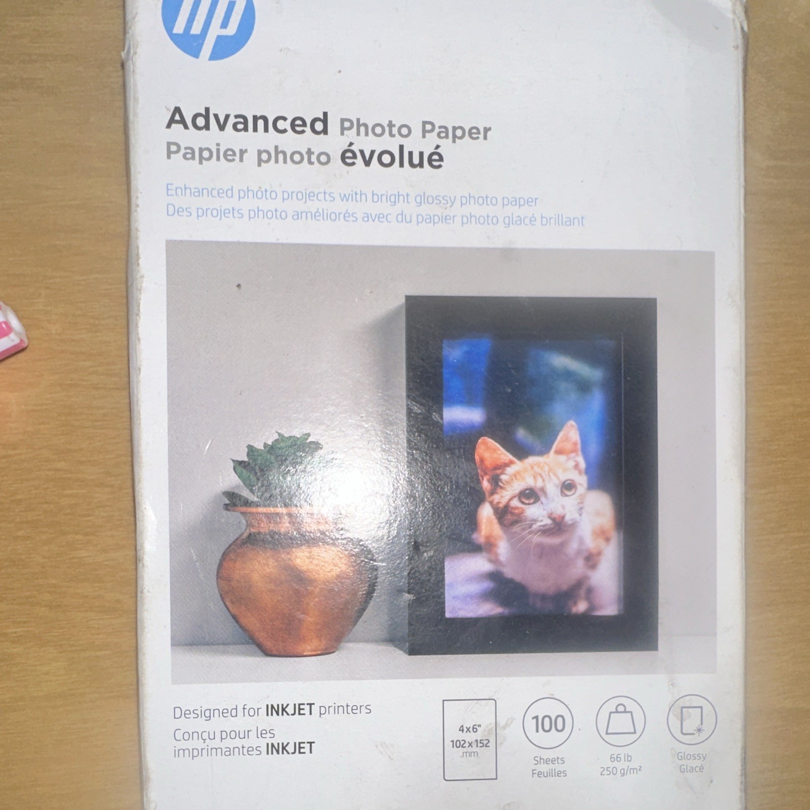 HP Advanced Photo Paper Glossy 4×6 250 g/m² 100 Sheets Inkjet Q6638A