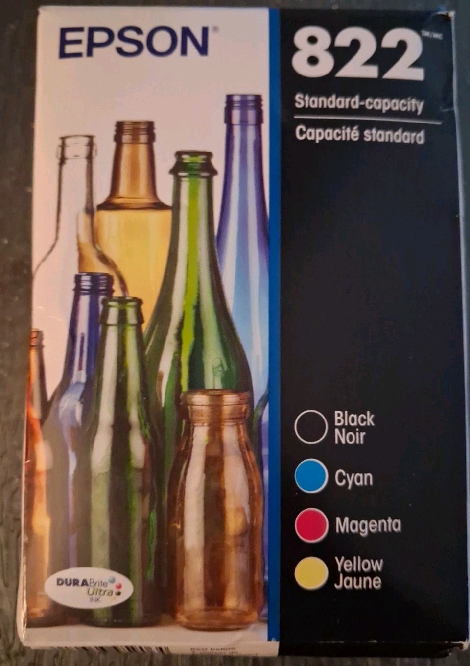 Epson 822 Black Cyan Magenta Yellow Ink Cartridges Set T822/20-BCS Exp. 02/2029