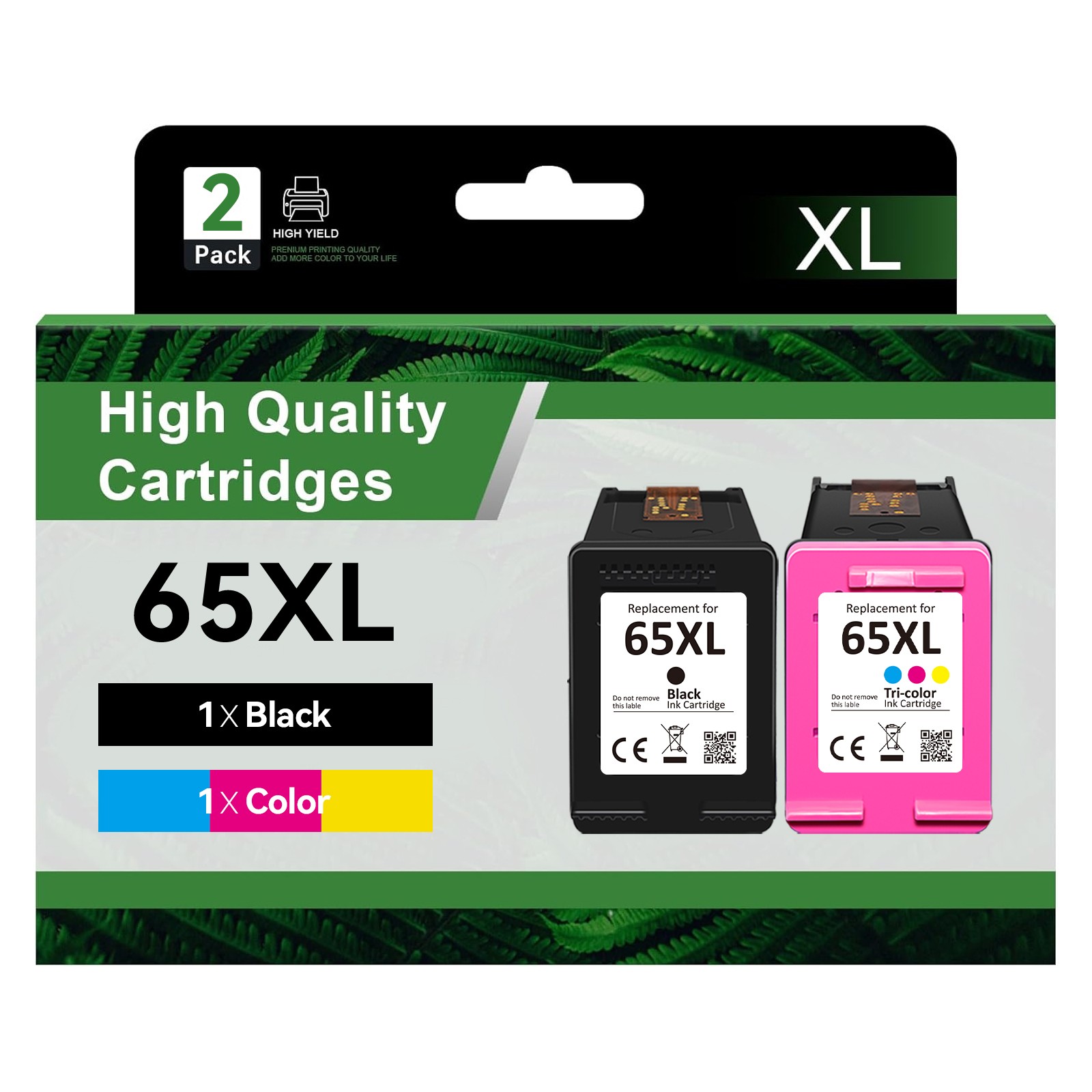 65XL for HP 65XL Ink Cartridge for HP ENVY 5010 5055 5052 Deskjet 2600 2652 2636