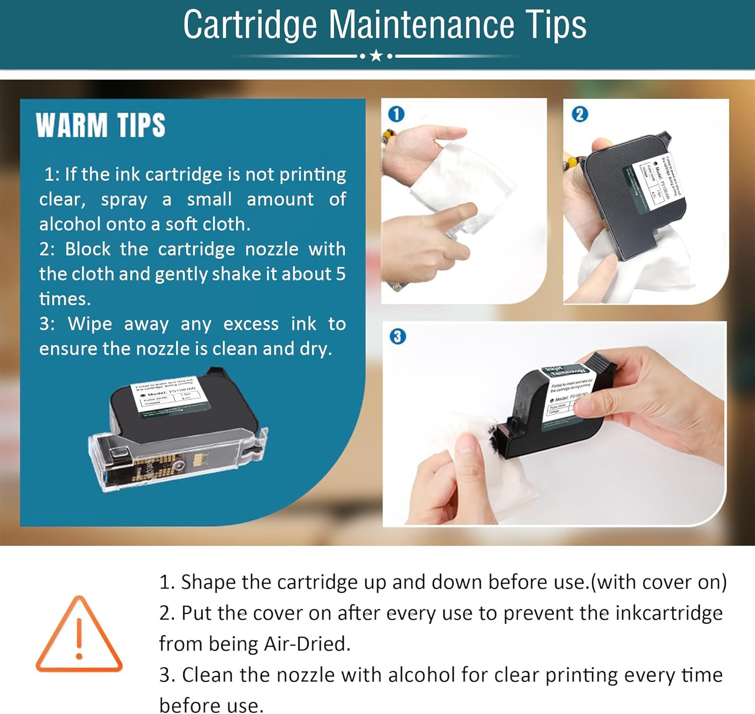 Original 42Ml Black Quick Dry Solvent Ink Cartridge Replacement for 0.5Inch/12.7