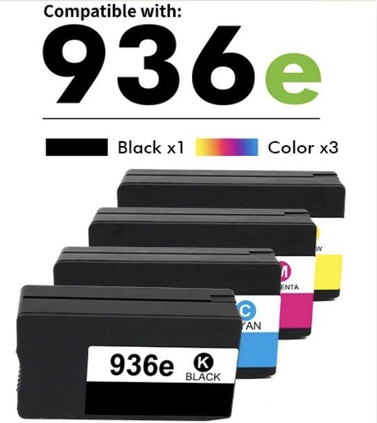 NEW 936e Ink Cartridge Combo Pack HP OfficeJet Pro 9125e 9120e 9730e 9135e (XL)