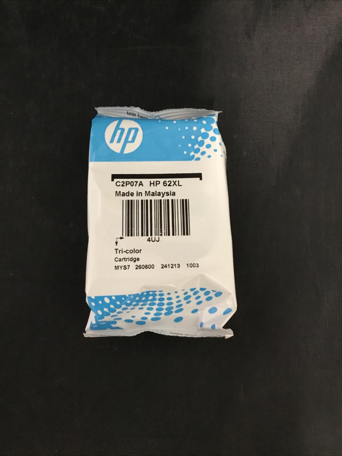 Authentic HP 62 XL Tri-Color Ink Cartridge C2P07AN (Expires 04-2027)