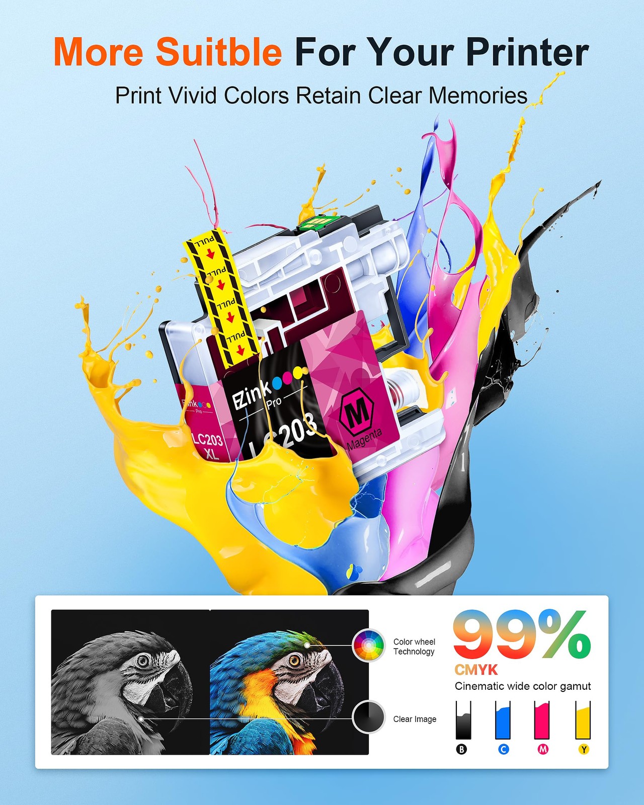 LC203 Compatible Ink Cartridges Replacement for Brother LC203XL LC201 LC201XL…