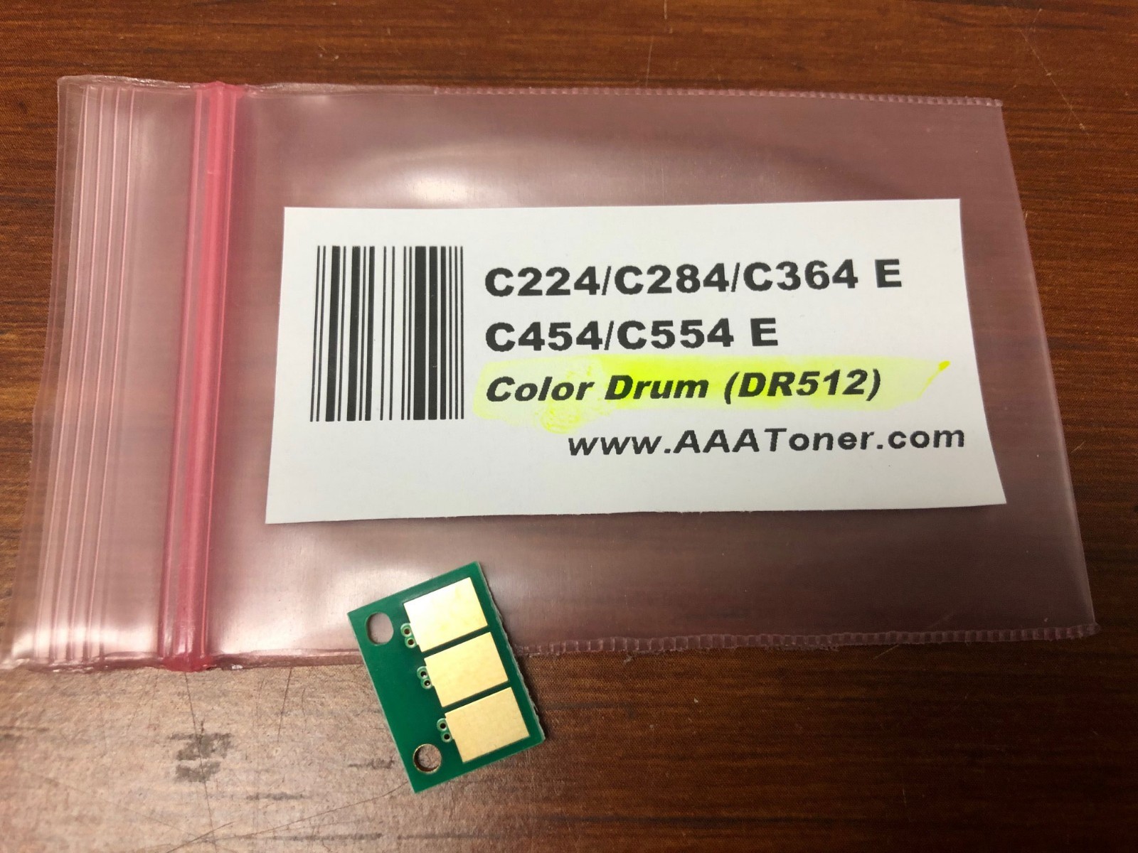 1 Color Drum Chip (DR512C) for Minolta Bizhub C224 C284 C364 C454 C554 E Refill
