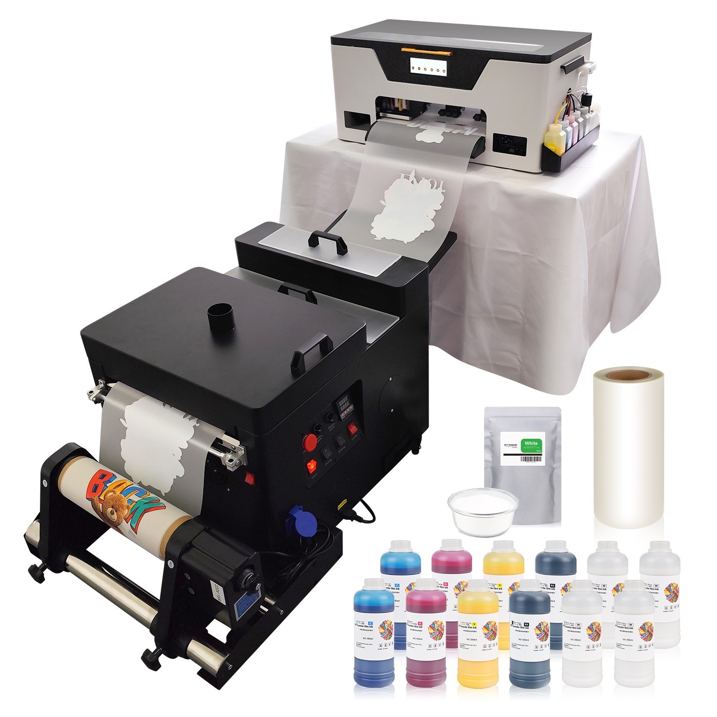 XP600 DTF printer 13 inch, with shaking dryer, used for creating clothes, bags