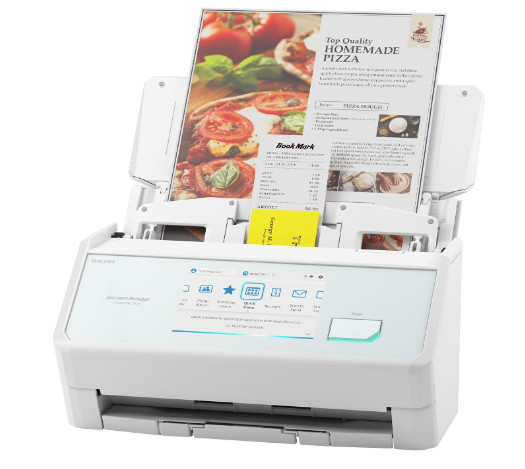 PFU ScanSnap iX2500 (White) Large Format ADF/Manual Feed Scanner – 600 dpi Optic