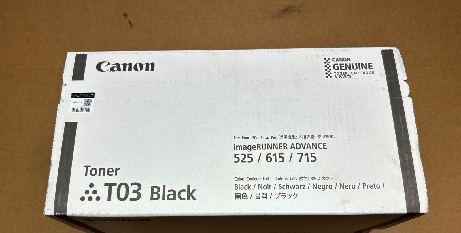 GENUINE CANON T03 BLACK Toner Cartridge IR ADV 525 615, 715 NEW SEALED