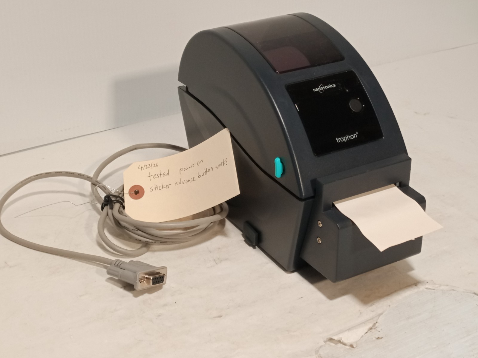 Nanosonics D-1235 trophon thermal label printer, USB/RS232, works as shown
