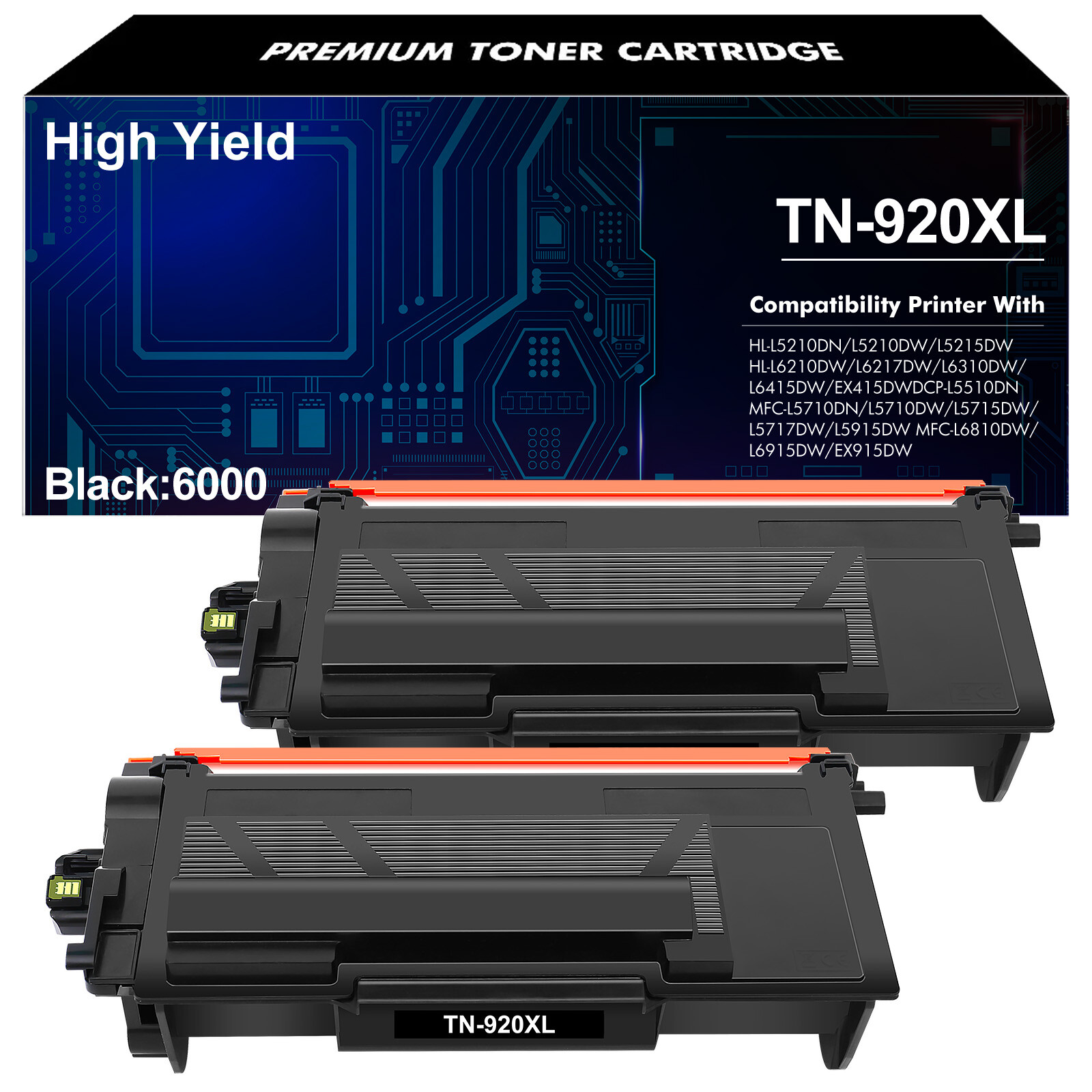 TN920 TN920XL Toner Cartridge Compatible With Brother HL-L6217DW L6310DW L6415DW