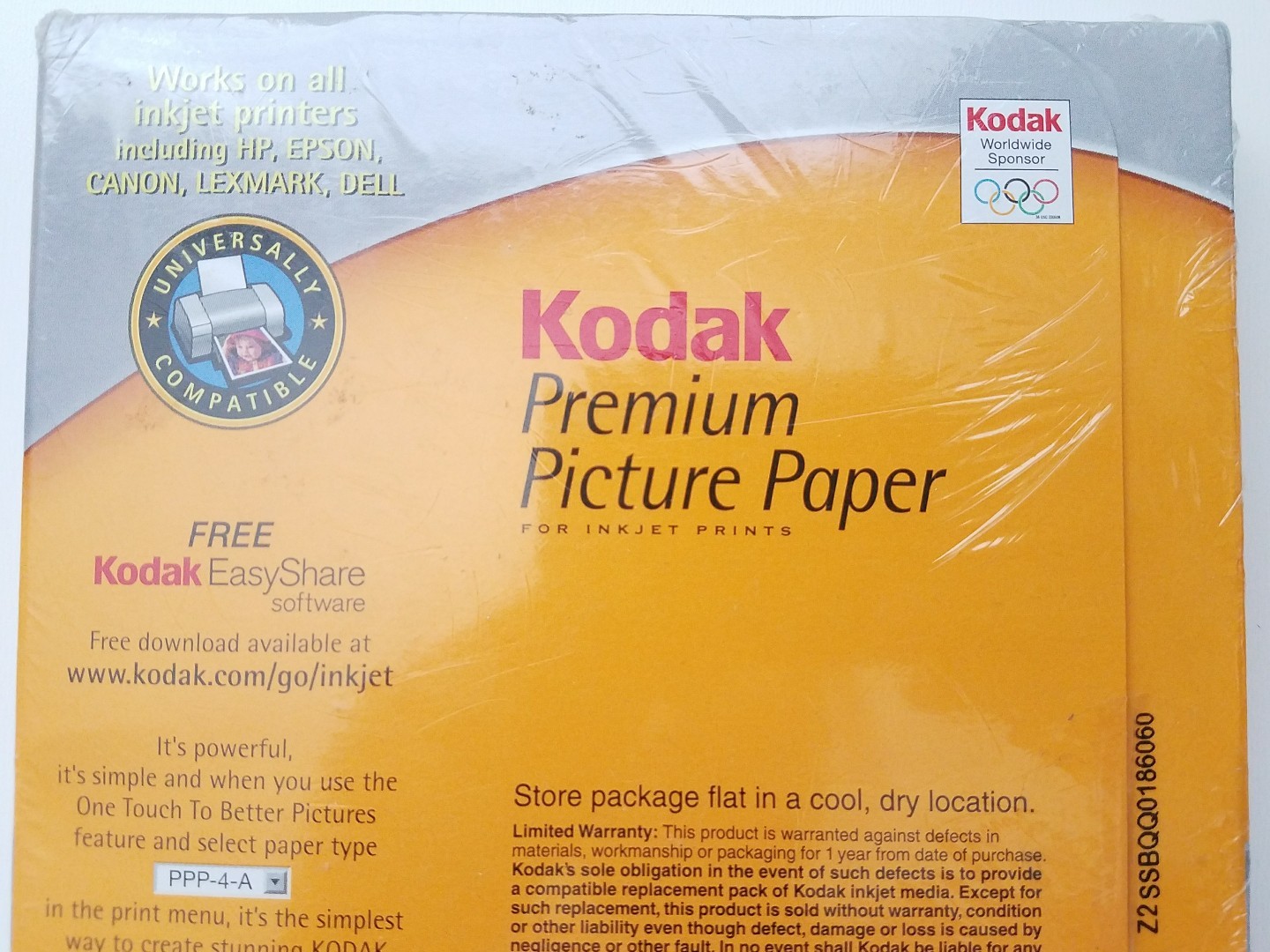 Kodak Premium Picture Paper 200-4×6″ Sheets High Gloss Photo Paper Borderless
