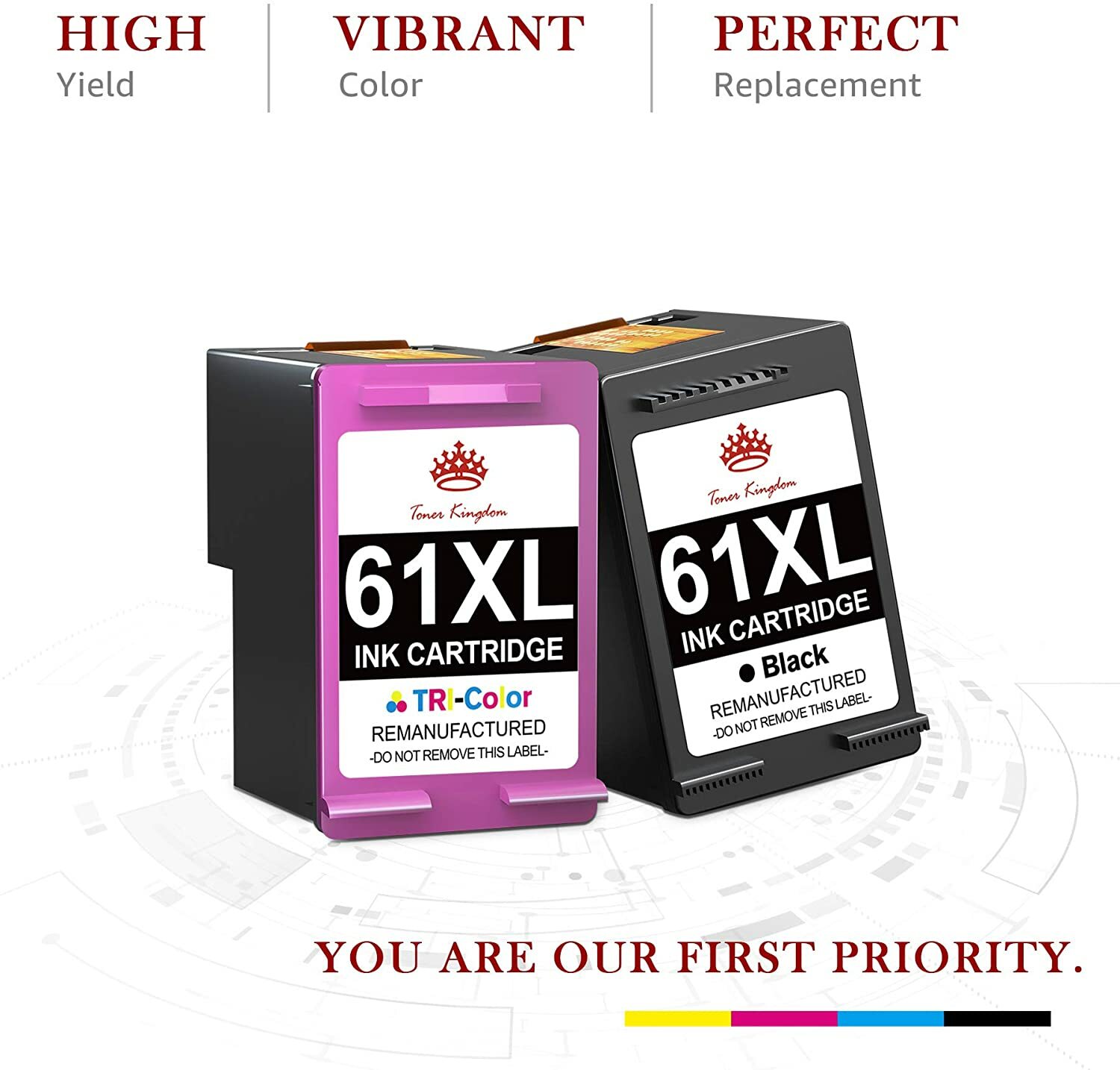 Black Color 61XL 61 XL Ink Cartridge For HP ENVY 4500 4501 4502 4504 5530 5535