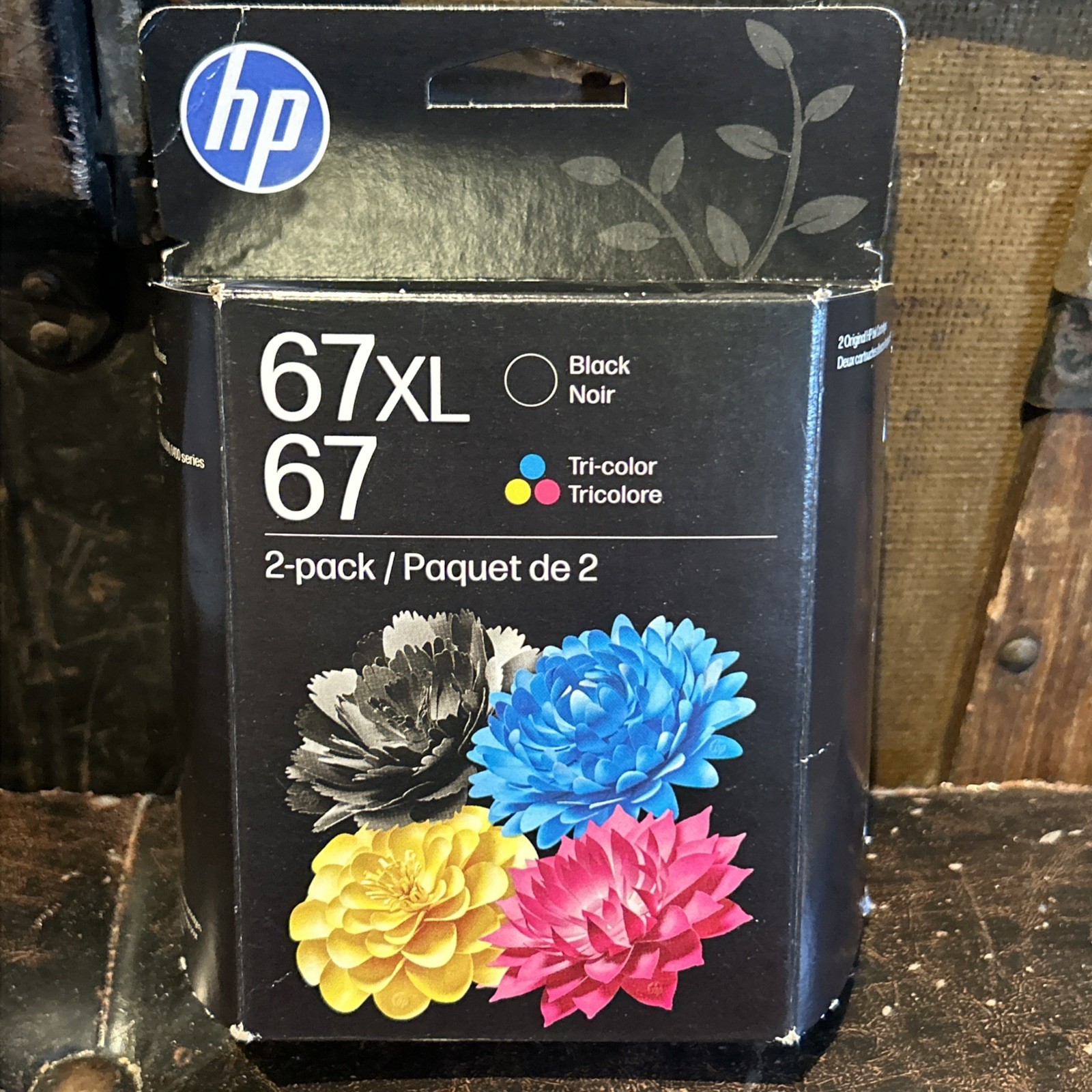 Genuine HP 67XL Black High-Yield/67 Tri-Color Ink Combo Sealed New Exp Jun 2027