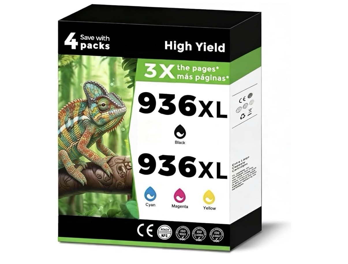 936E 936XL Ink Cartridge (4-Pack) for HP OfficeJet 9120 9135e 9120e 9110 9730e
