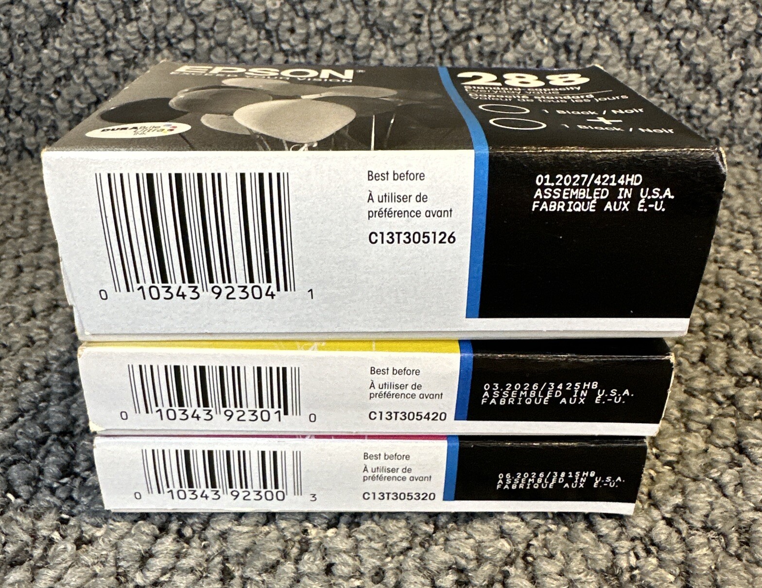 Epson 288 Standard Capacity Toner 2 Pack Black Magenta Yellow Lot Of 3 2026/2027