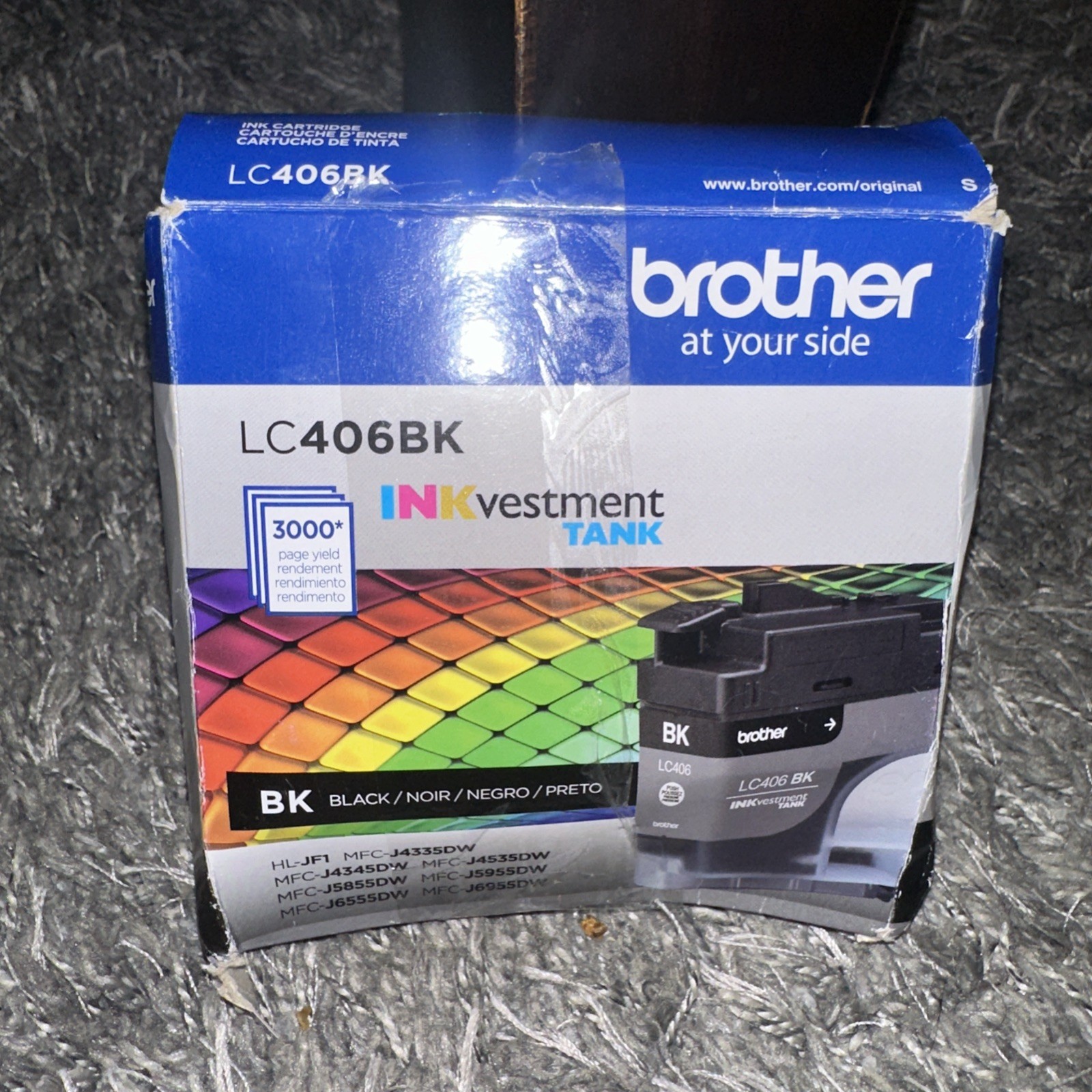 Genuine Brother LC406 Black Ink Cartridge Open Box, Exp. 01/2028 New