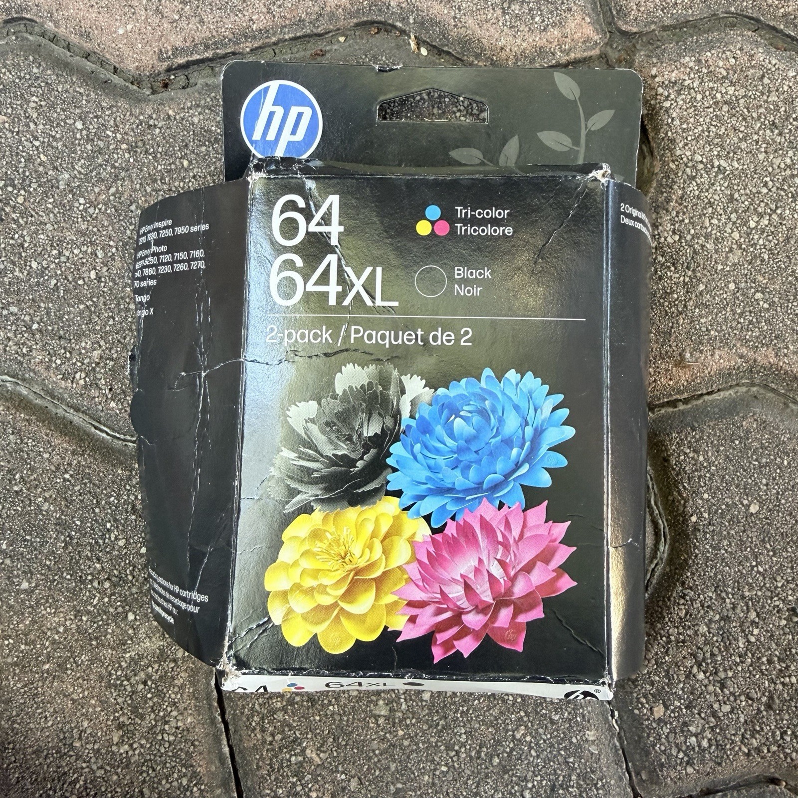 HP 64XL Black And 64 Tricolor Original Genuine Ink Cartridges Exp Jan 2028