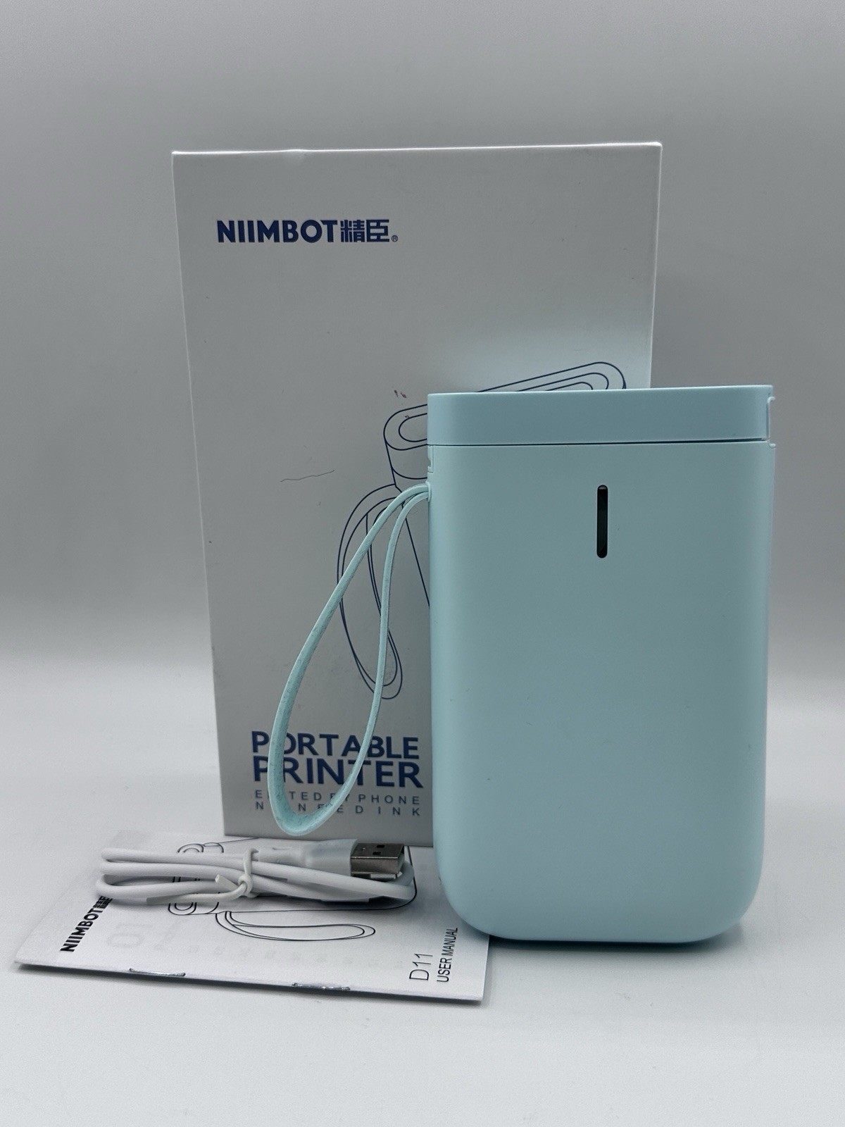 Niimbot D11 Portable Printer Green￼ Color With White Label ( Open Never Use )