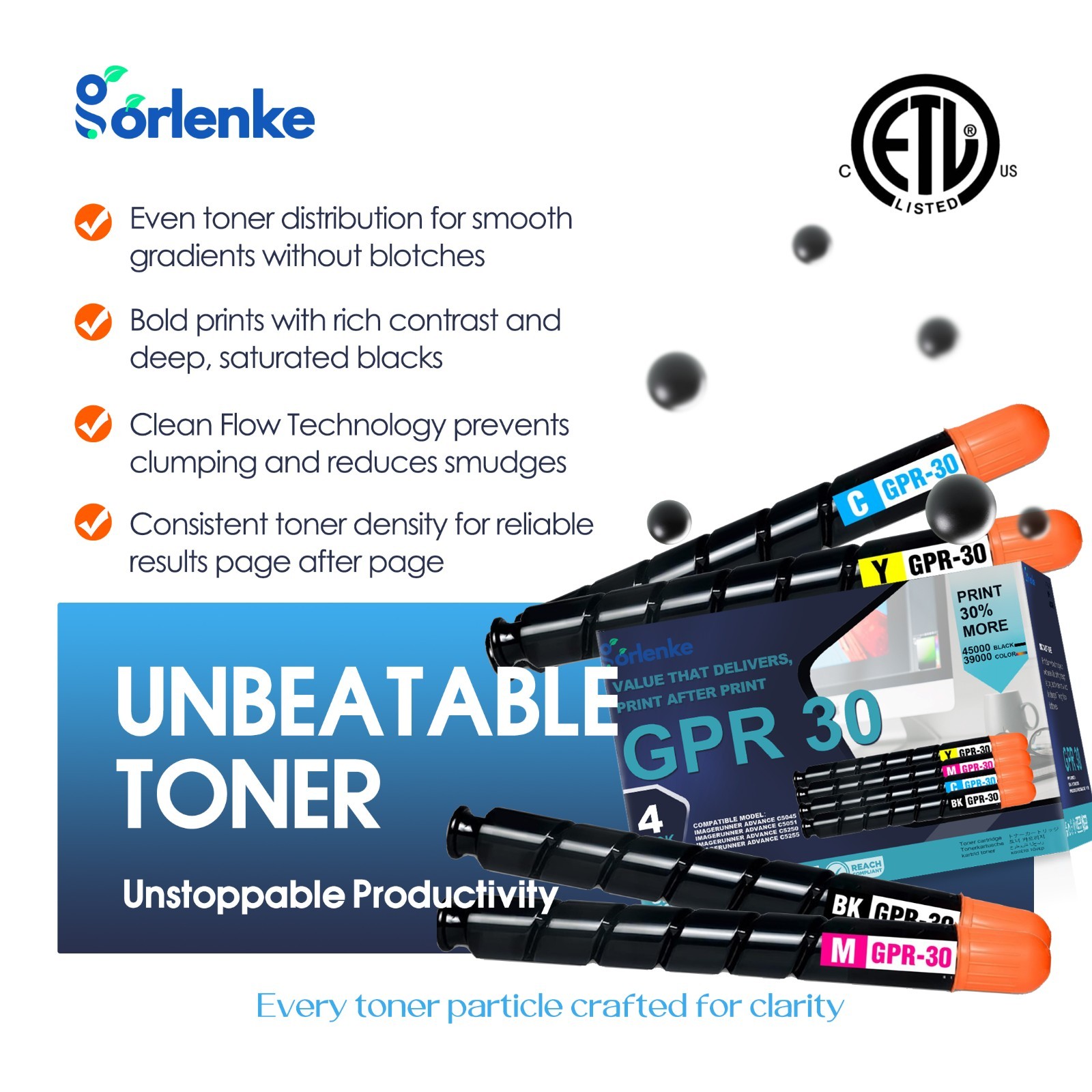 Compatible Toner Cartridges GPR-30 Set for Canon C5250 C5045 C5051