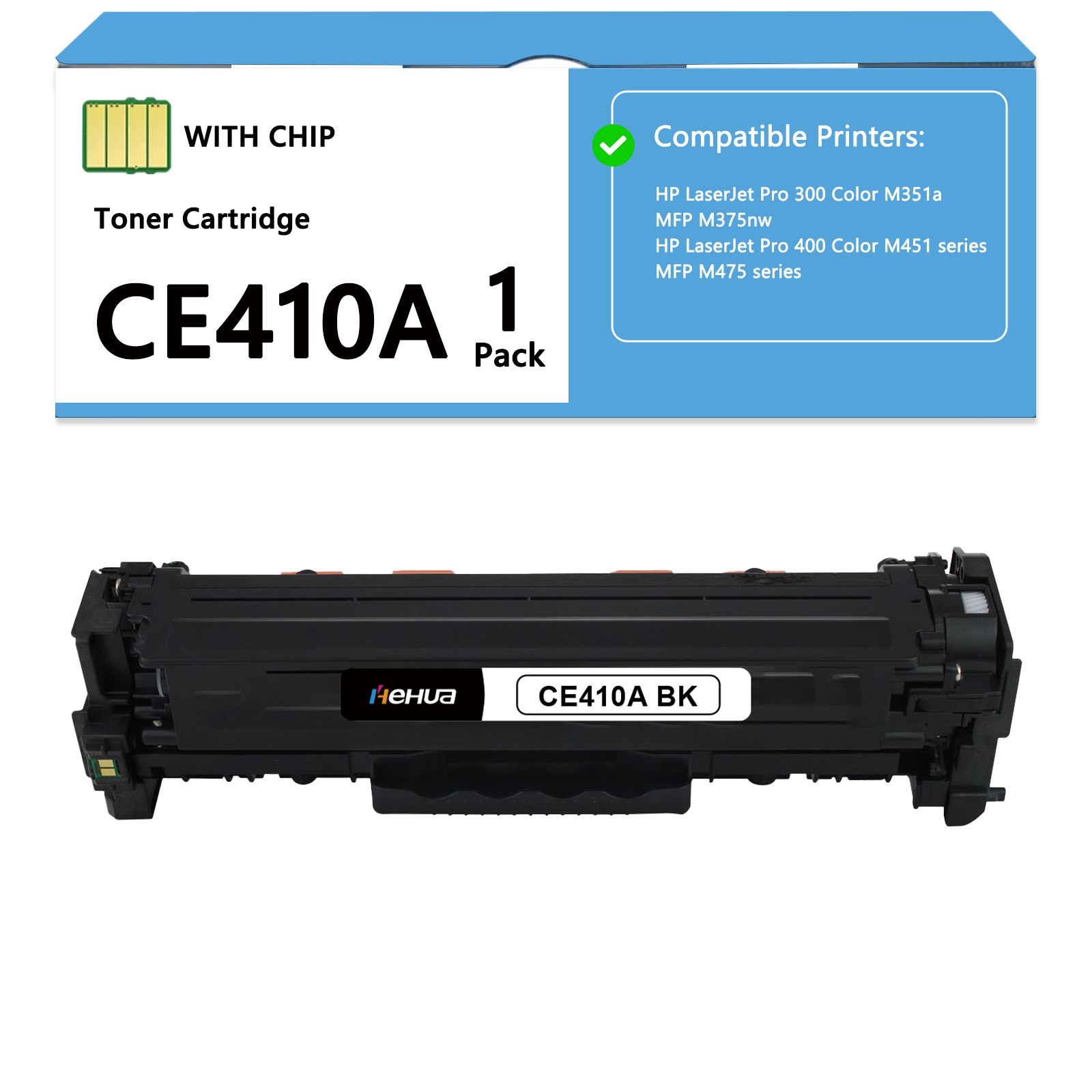 4 Pack CE410A Toner Cartridges for HP Color LaserJet CM2320 CM2320N MFP CM2320NF