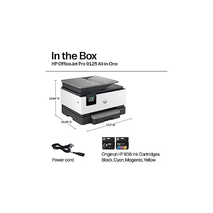 NEW HP OfficeJet Pro 9125 Wireless Color All-In-One Inkjet Printer