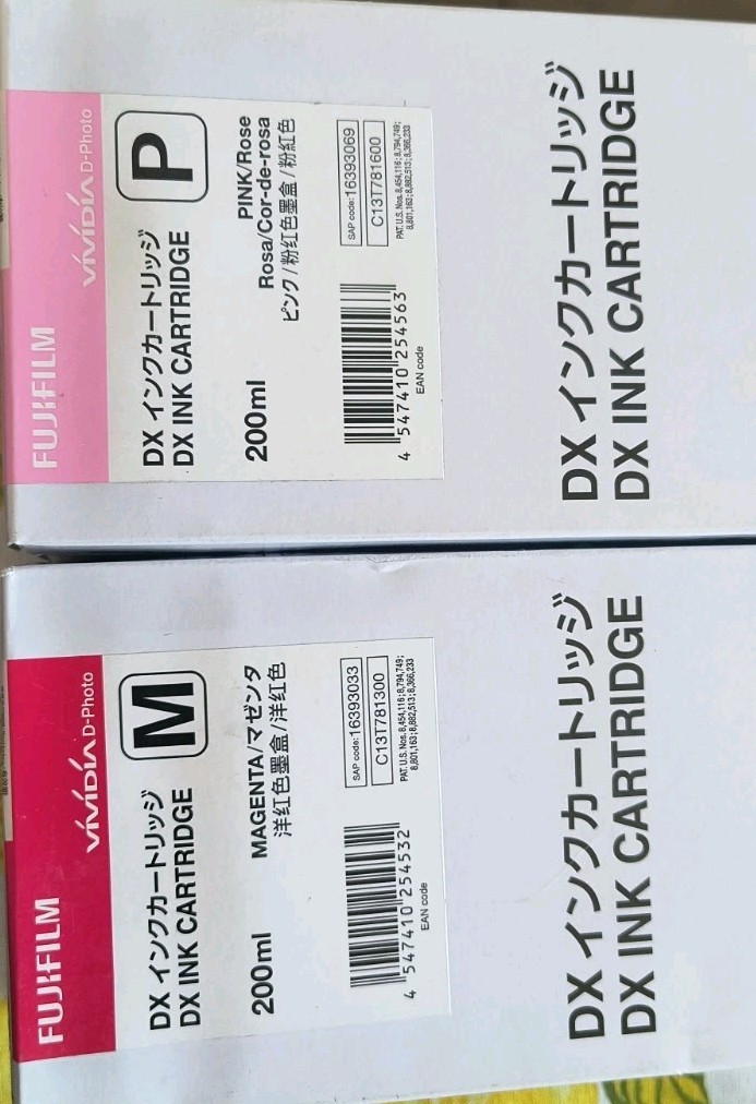 Original FujiFilm DX Ink Cartridge Set (BK,C,M,Y,SB & P) EXP ,2026,2027,2028