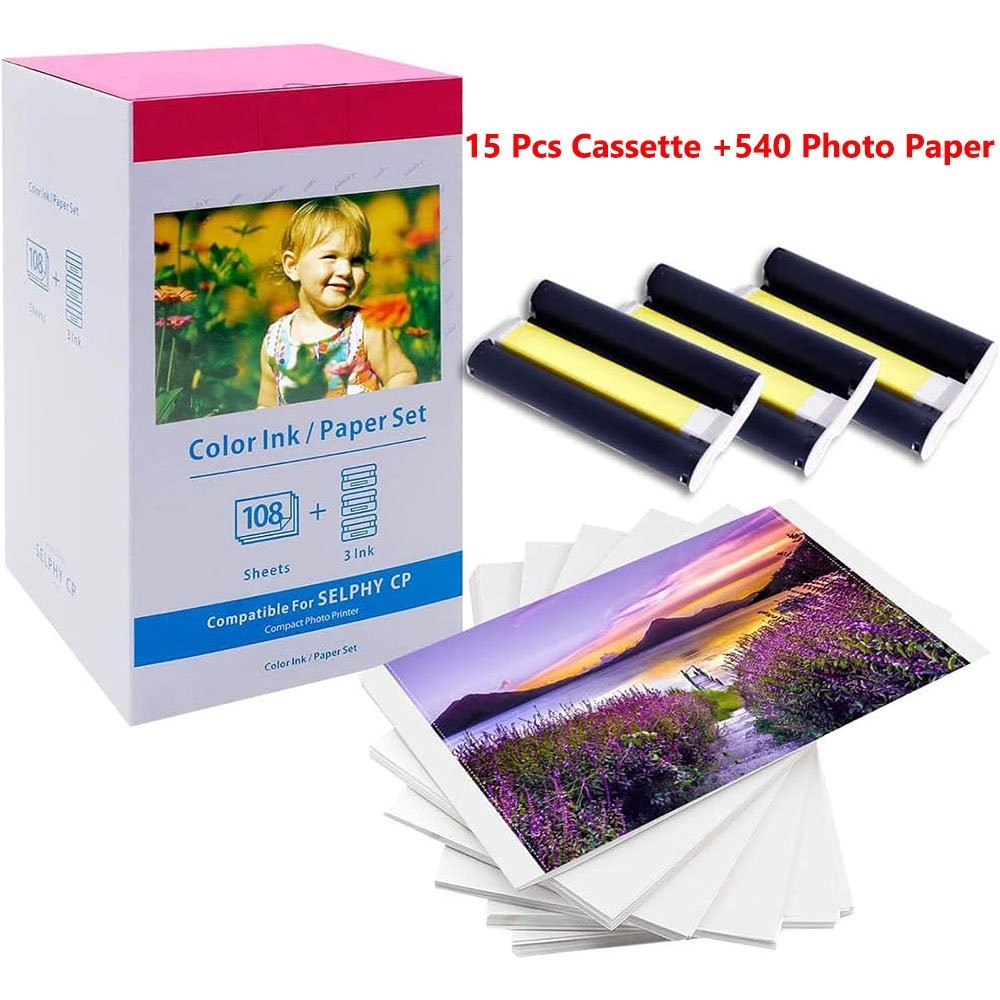Canon Selphy CP1300 CP1500 CP1200 108 – 1080 Sheets 4 x 6 Paper Ink Paper lot