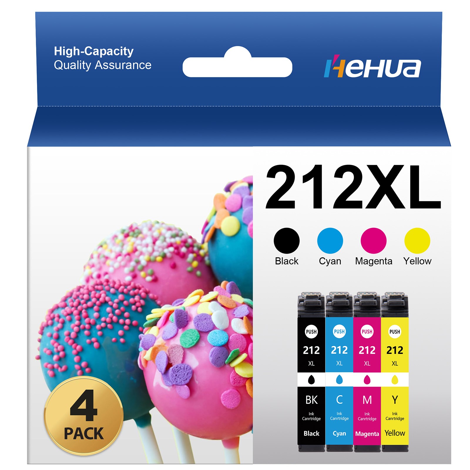 212XL Ink Cartridges Compatible for Epson Workforce XP-4100 4105 WF-2830 2850