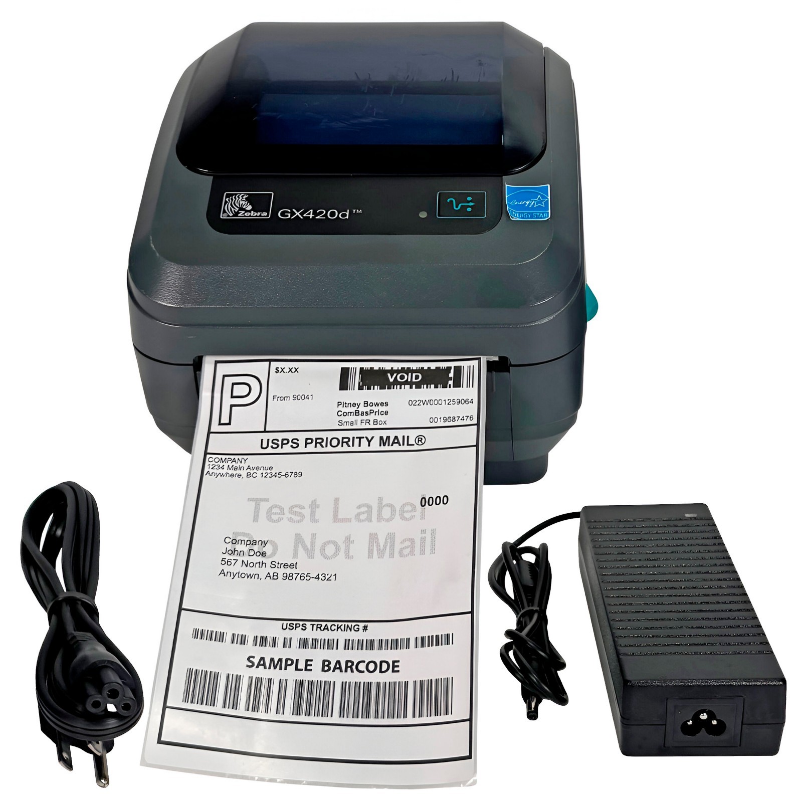 Zebra GX420d Direct Thermal Barcode Shipping Label Printer USB Serial Parallel