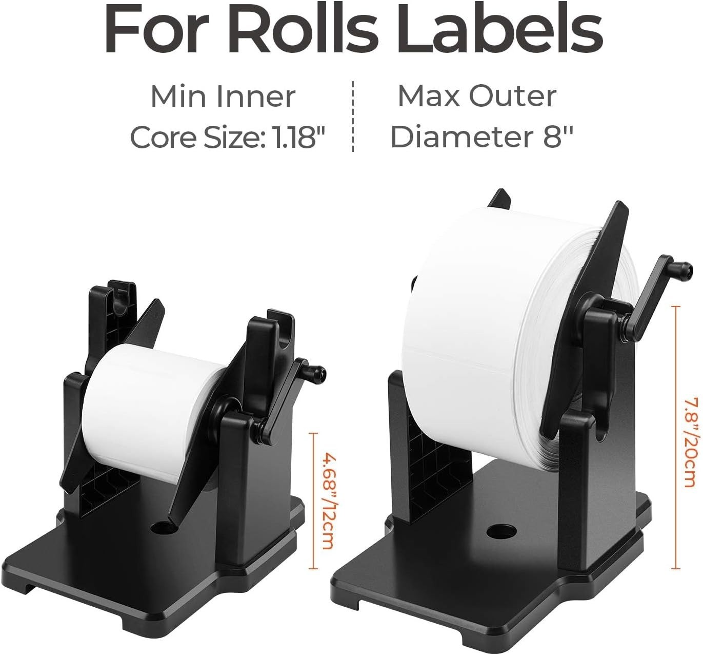 External Rolls Label Holder, 2 in 1 Fan-Fold Stack Paper Holder for Desktop T…