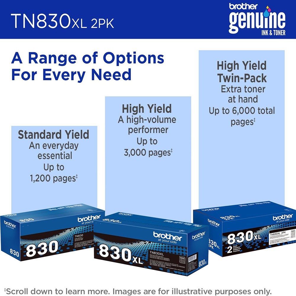 Brother High-Yield Toner, Black Twin Pack (3,000 pages/cartridge)